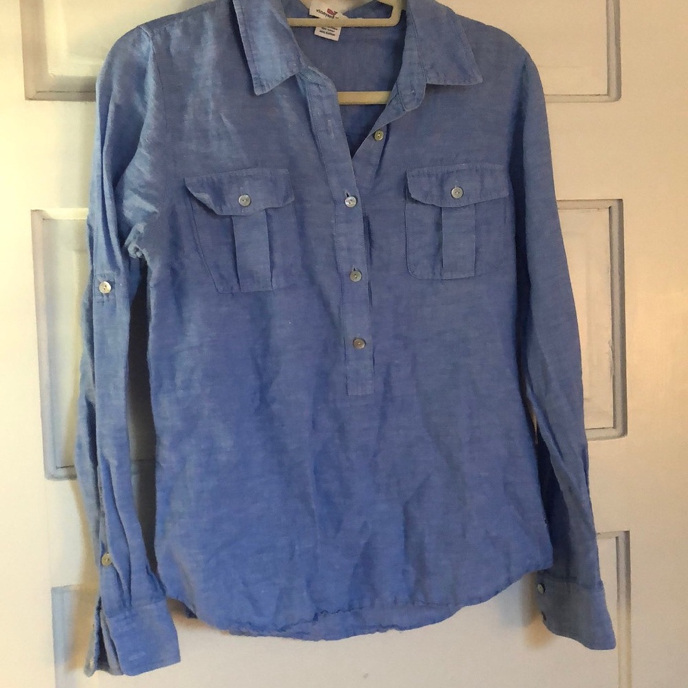 🐳 Vineyard Vines blue shirt!